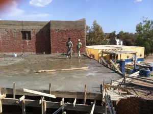 Het beton storten "Egyptian style"